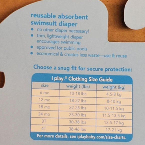 I-Play Swimsuit Diaper 4T Multicolor - Picture 6 of 6